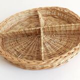 Rustic French Provence Wicker Basket Centerpiece / Vide-Poche – Mid 20th Century