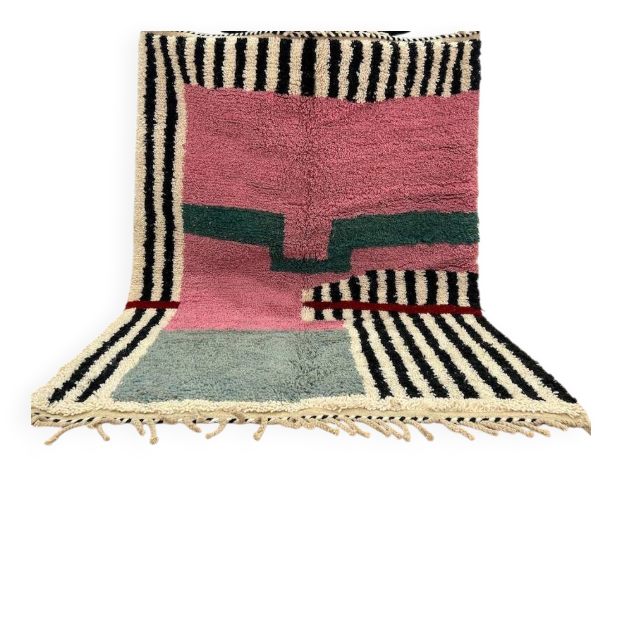 Traditional handwoven Berber rug, size 145 x 255 cm