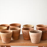 10 old terracotta seedling pots 7/8 cm