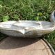 4 White compartmentalized handmade stoneware plates
