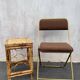 Tabouret bambou brûlé années 50