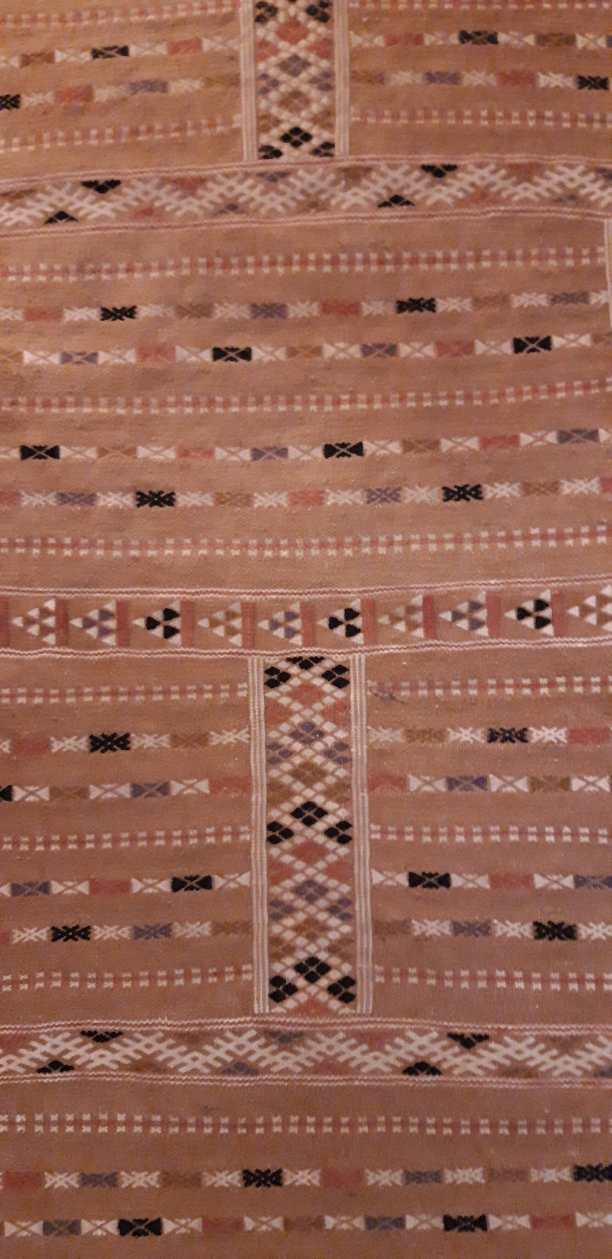 Moroccan wool hallway rug 63x295cm