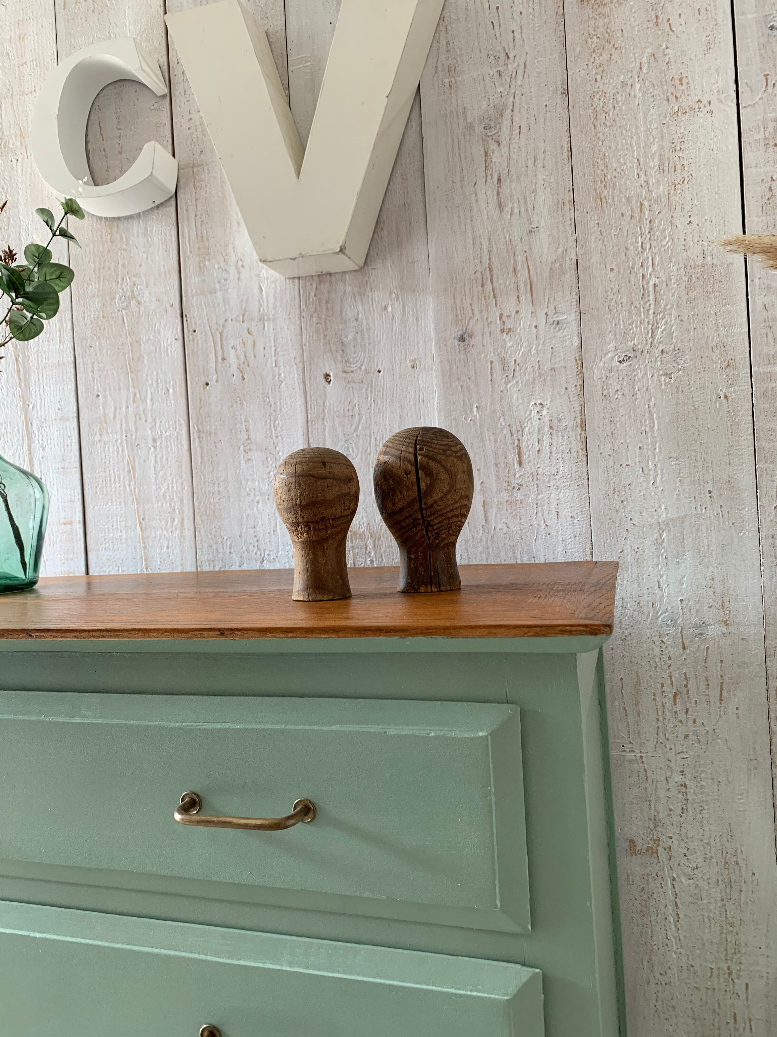 Green vintage dresser
