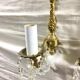 Pair of 1-light bronze sconces and Louis XV style stamps