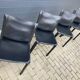 4 black Cassina Cab chairs by Mario Bellini