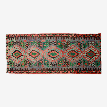 Anatolian handmade kilim rug 342 cm x 150 cm