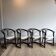 4 Bamboo rattan chairs model 'barrel' 70s