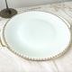 Golden white porcelain pie dish from Sologne Lamotte 6