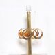 Brass table lamp with amber glass ornaments ca 1970