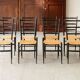 Set of 8 dining chairs ‘Baletta’ by Enrico Delmonte