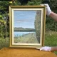 French Seine River Landscape Oil Painting