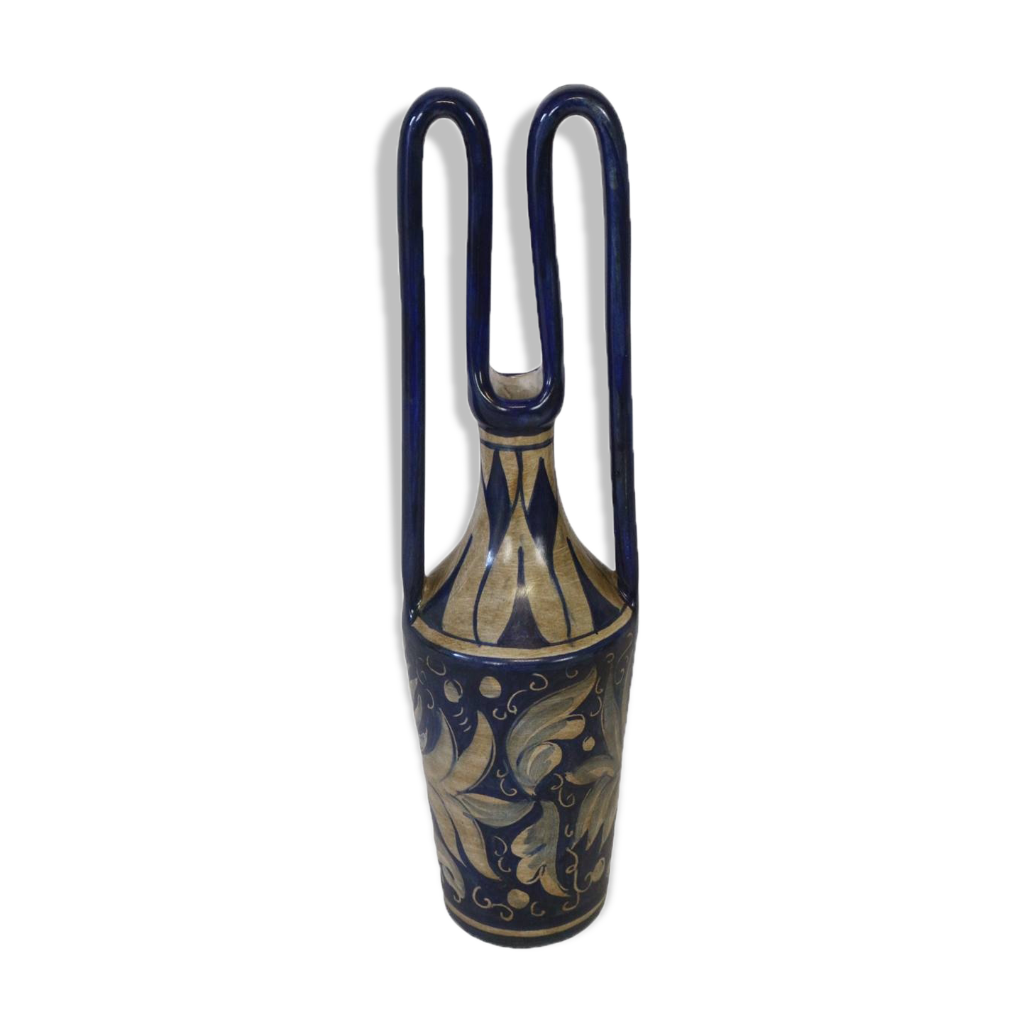 Vase, hand-painted vintage amphora, Gubbio.