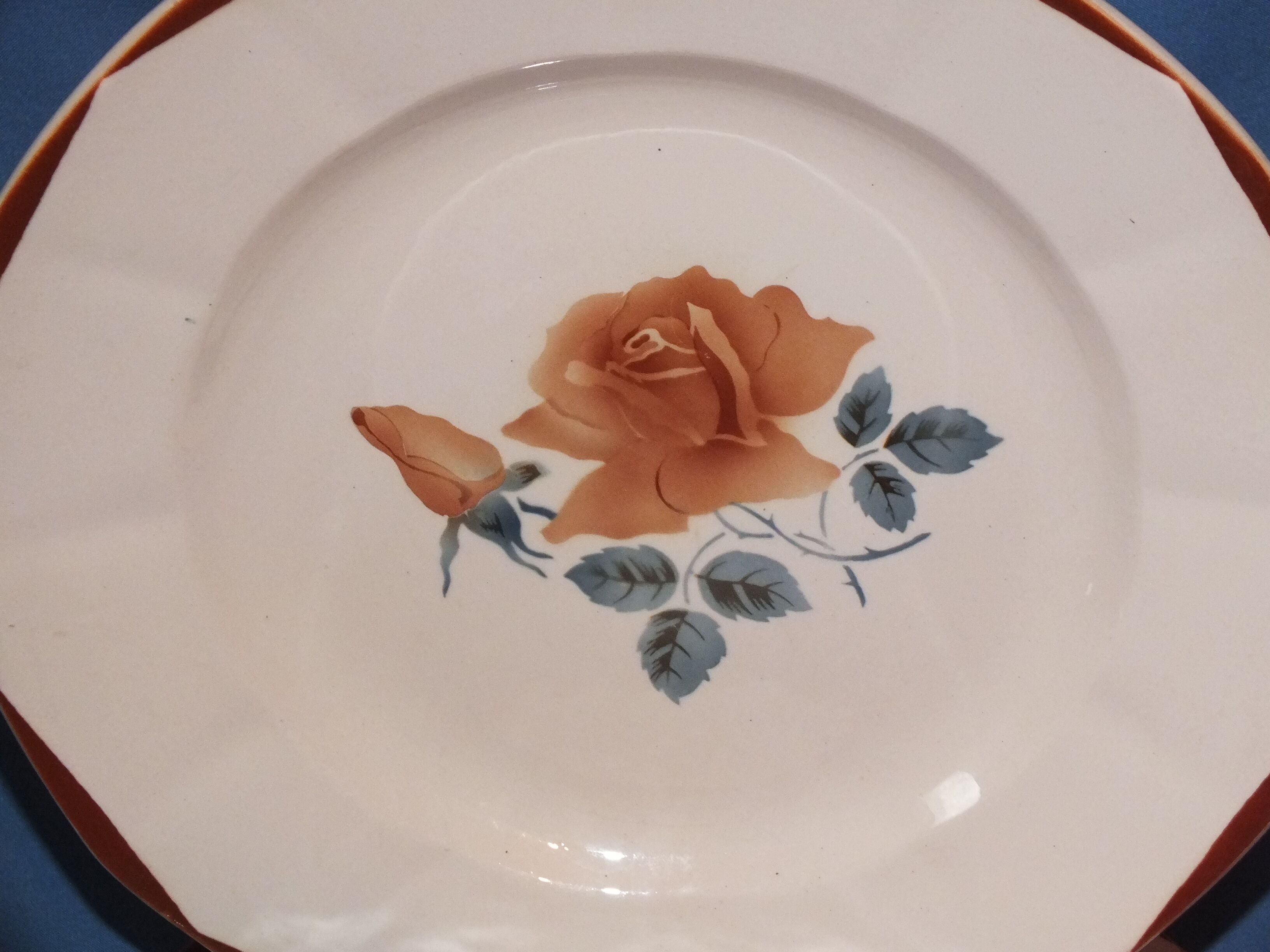 Set de 2 plats vintage Digoin Sarreguemines rose poudré