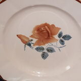 Set de 2 plats vintage Digoin Sarreguemines rose poudré