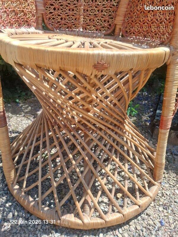 Fauteuil rotin style Emmanuelle