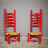 Spanish high chairs, 1940s, set of 2