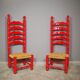 Spanish high chairs, 1940s, set of 2