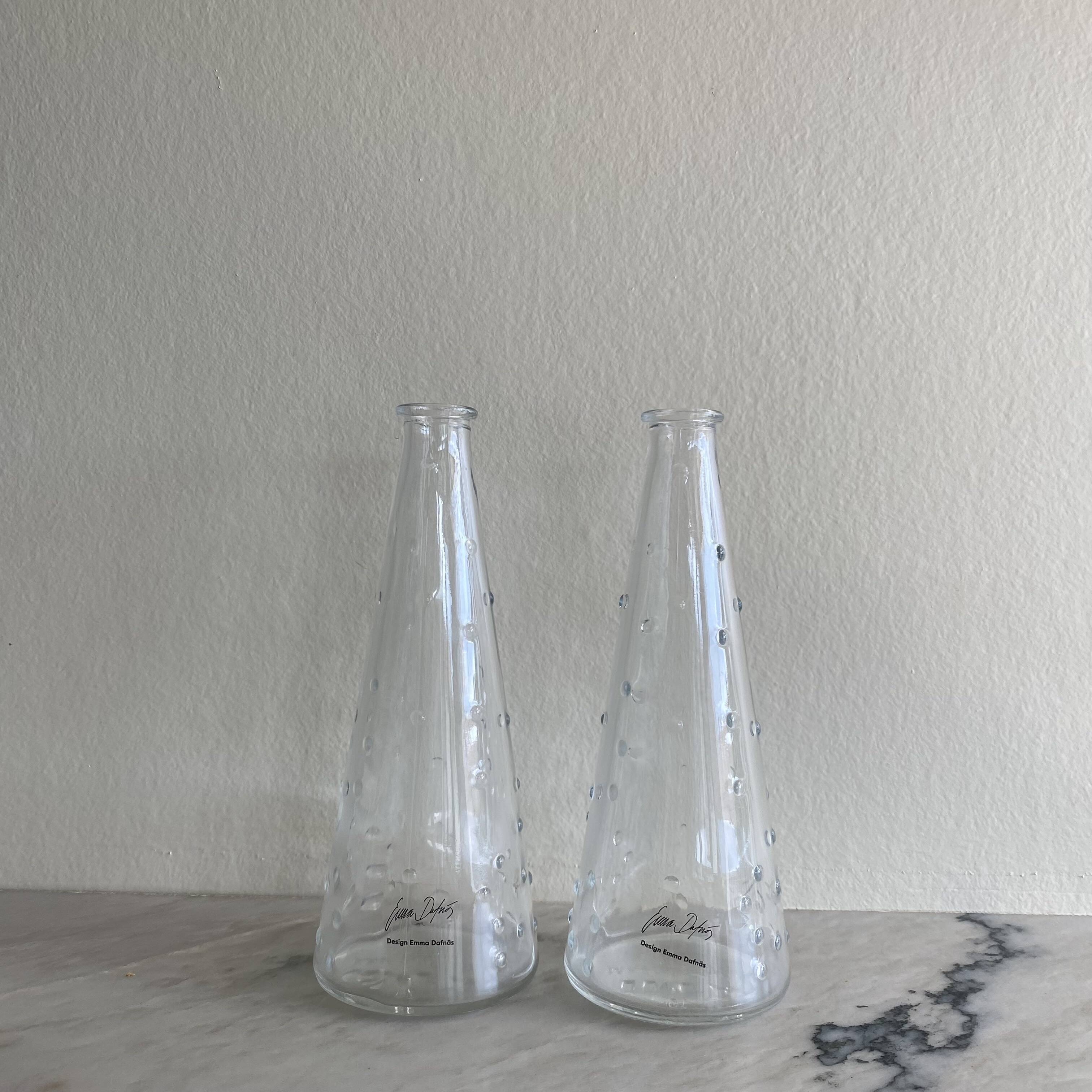 2 vases soliflores en verre