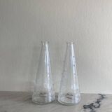 2 vases soliflores en verre