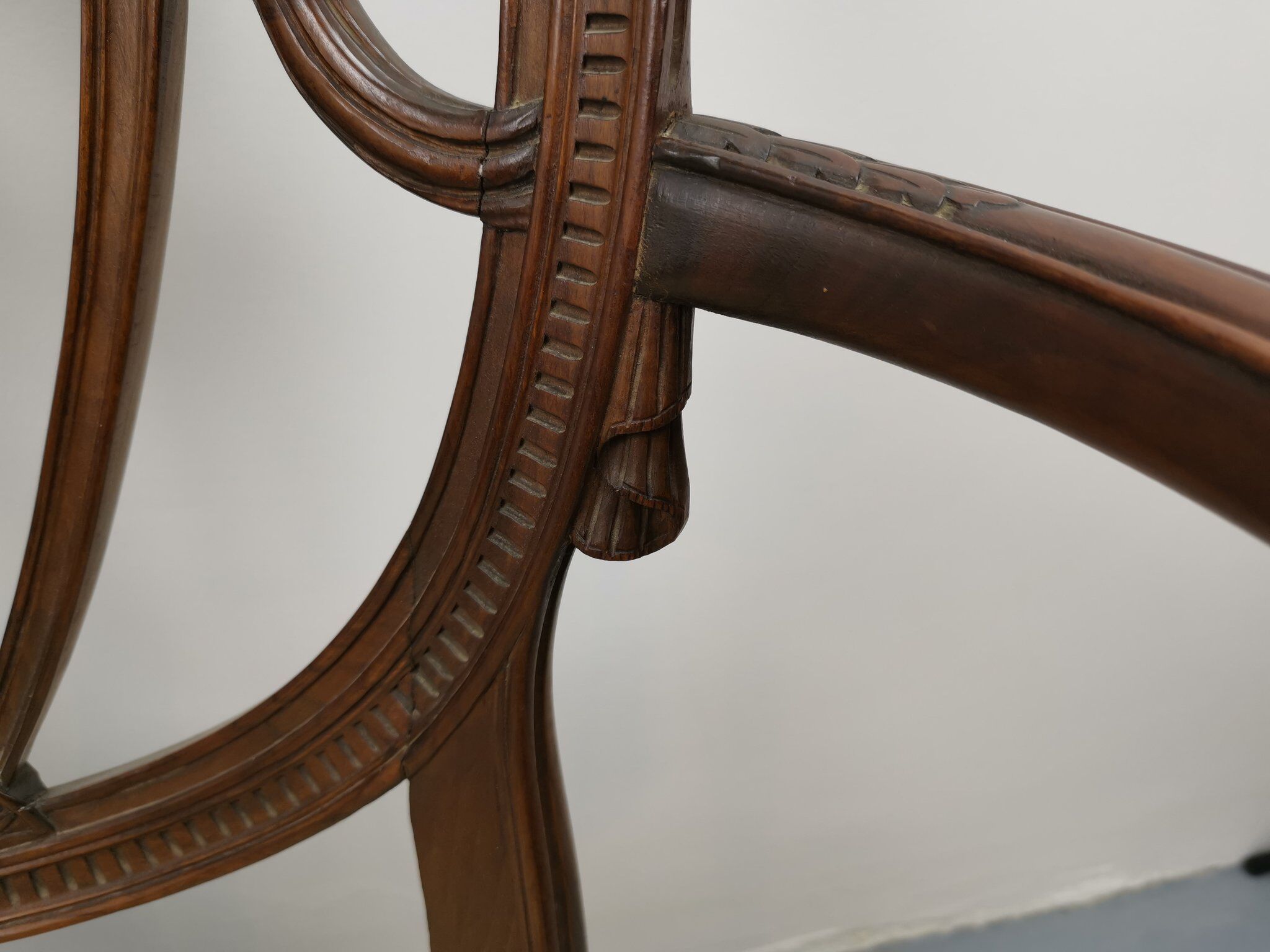 George III Mahogany armchair attributed to William and John Linnell circa 1775