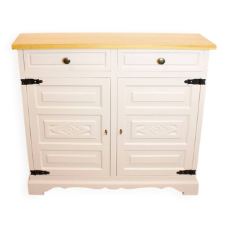Commode étroite de style castillan, Espagne, années 1940