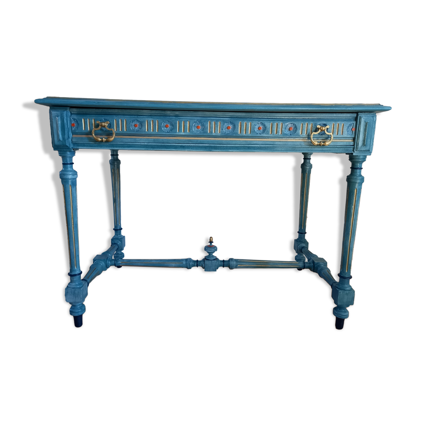 Henri II style desk 1 large drawer