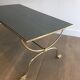 Neoclassical brass style coffee table with dolphin head decoration