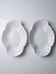 Vintage duo of Chastagner Limoges serving dishes, white rocaille porcelain.