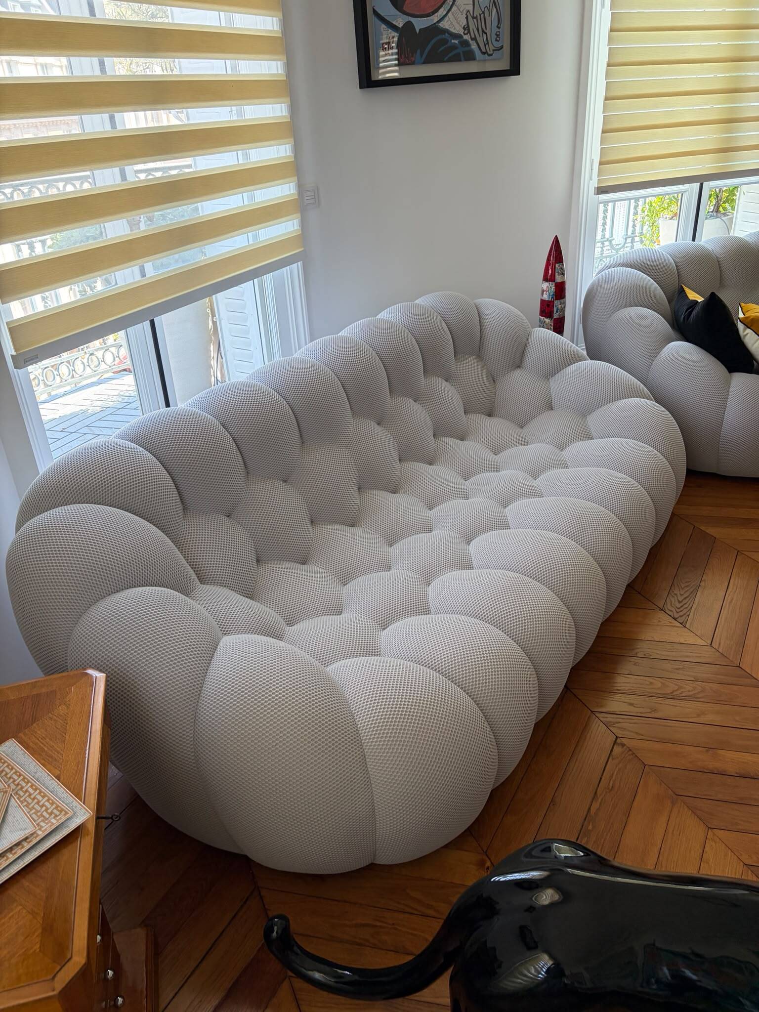 Bubble grey sofa rochebobois