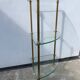 Neoclassical corner or corner seat, 3 levels in white tempered glass