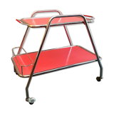 Rolling serving table