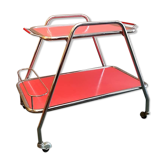 Rolling serving table
