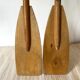 Boat oars, wooden and brass boat