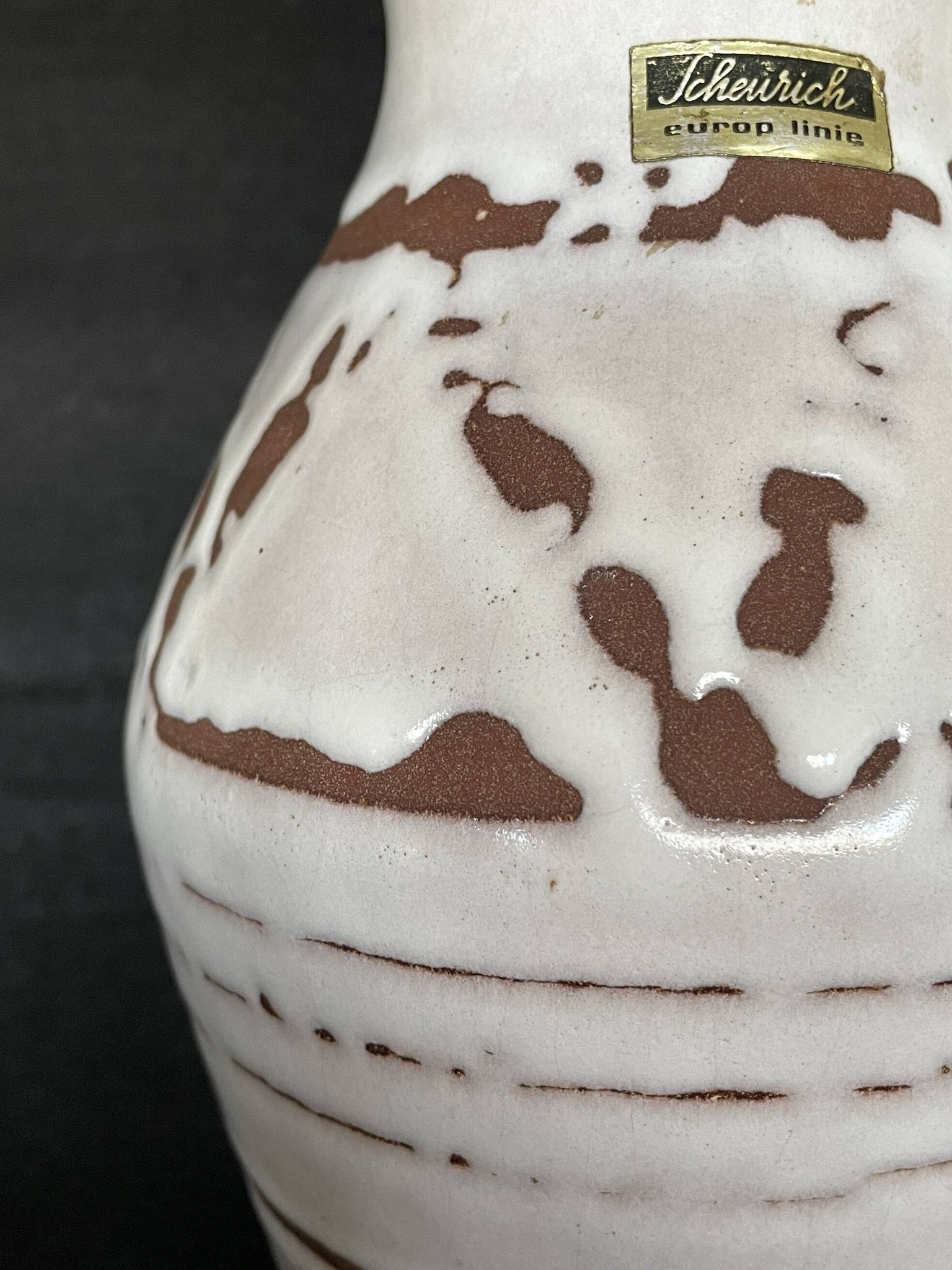 Vintage ceramic vase Scheurich europ linie 523 21