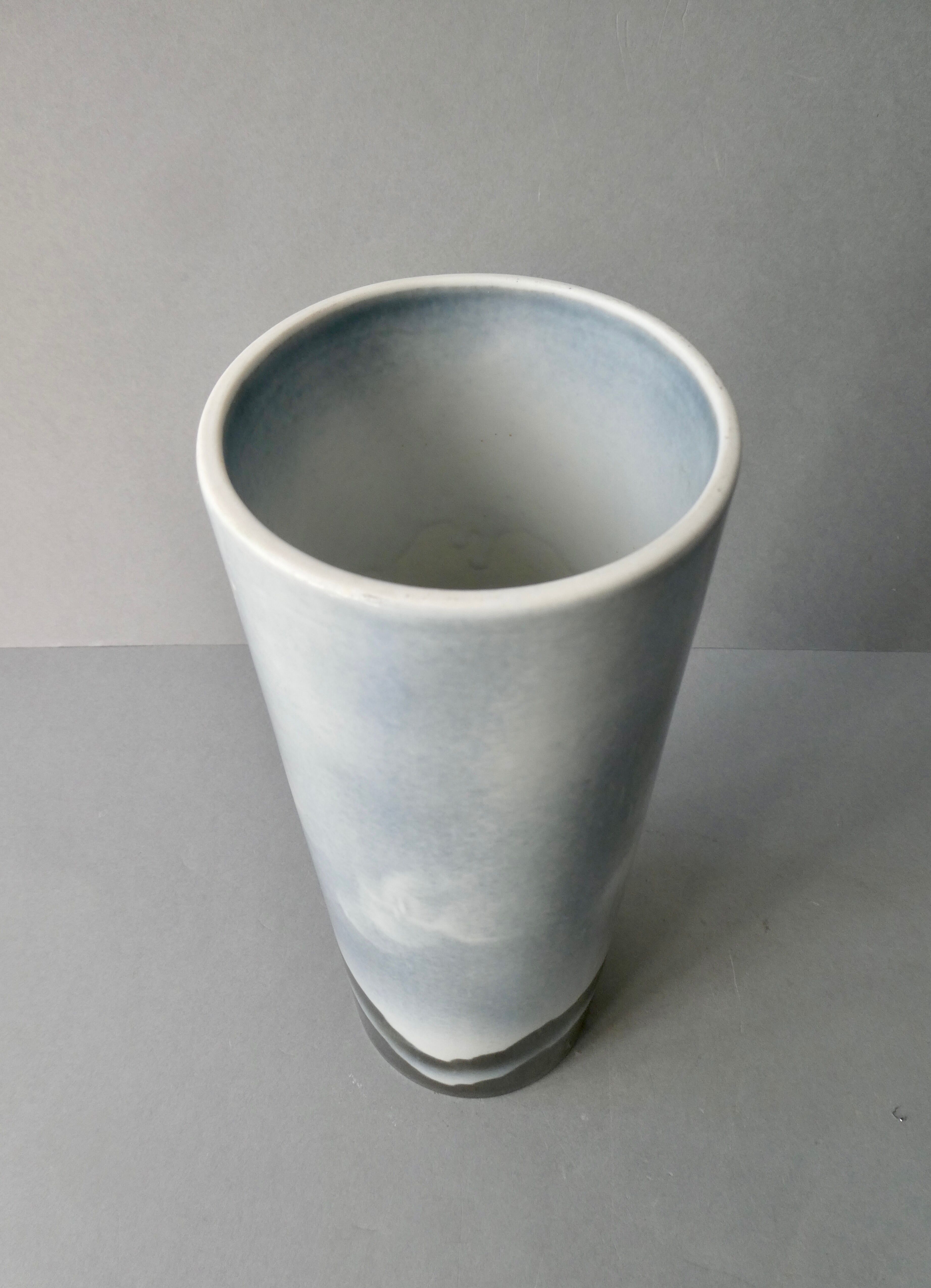 Virebent porcelain scroll vase France