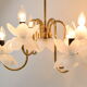 Mid-century Glass Chandelier,1970's.