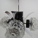 Chrome and glass chandelier, Czechoslovakia, 1960