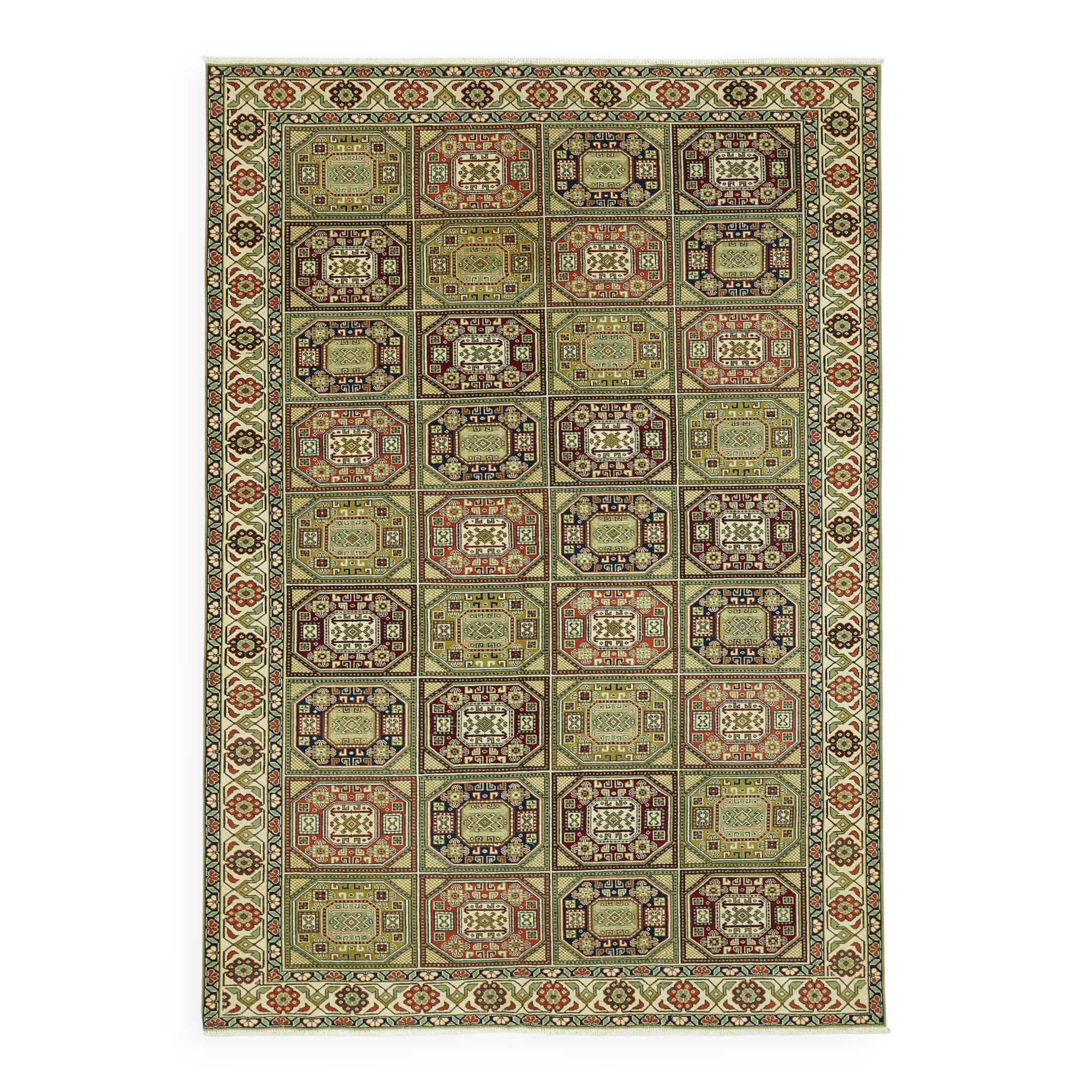 Turkish Wool Vintage Kayseri Rug 198 cm x 282 cm