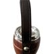Wood and leather standing ashtray 1970