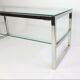Metal and glass coffee table