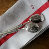 Set of 6 antique half-cloths, embroidered BR