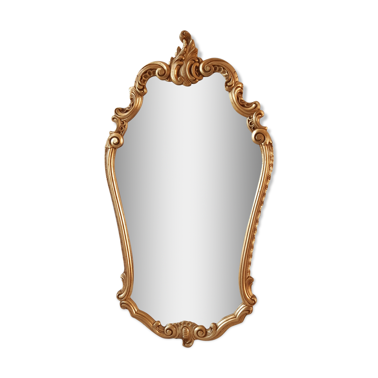 Mirror in golden resin 50s-60s