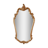Miroir en en résine dorée années 50-60