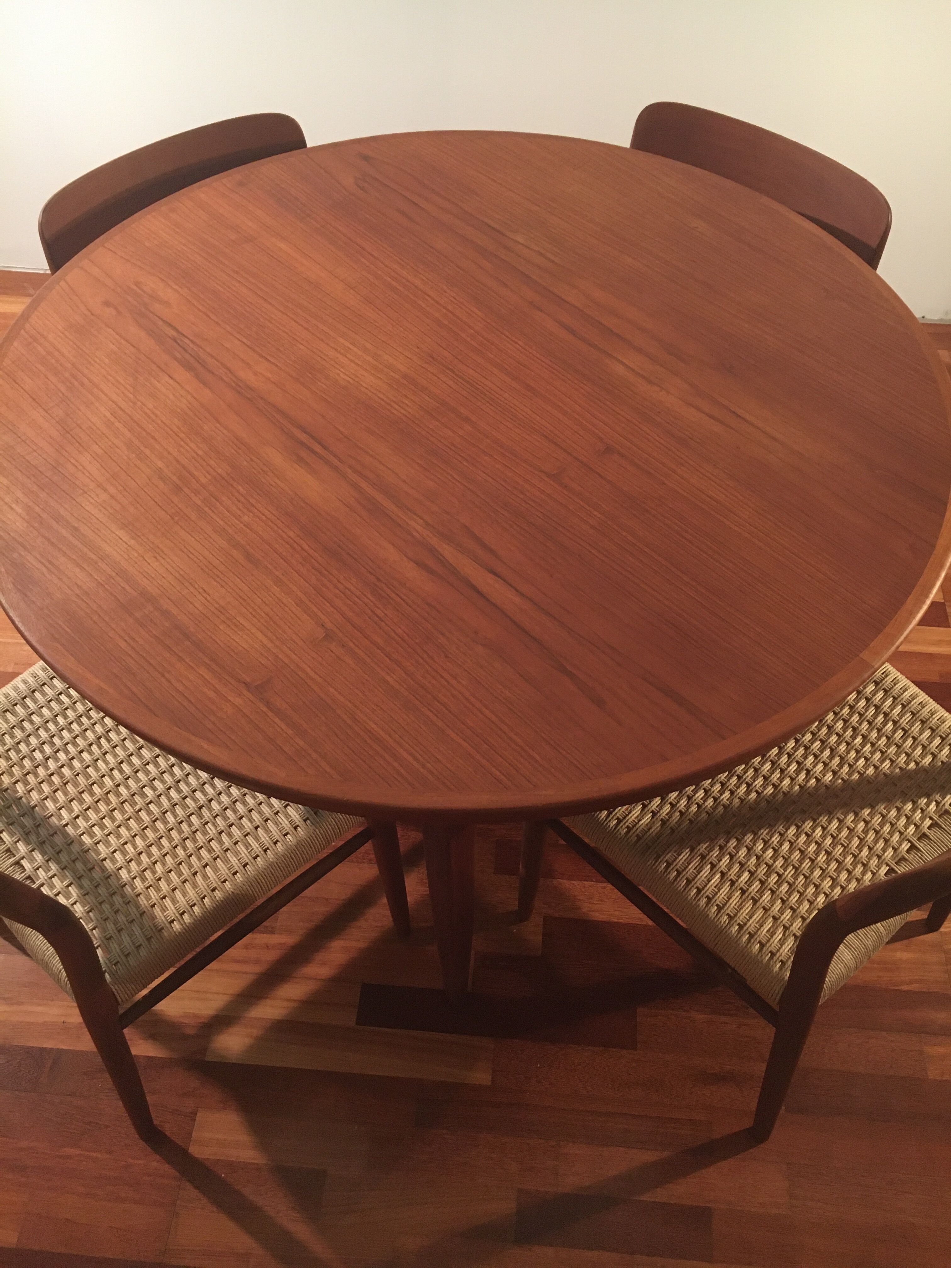 No.75 chairs & table by Niels Otto Muller for J.L. Mollers, 1950s