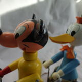 Jouet ancien à tirer Donald et Mickey