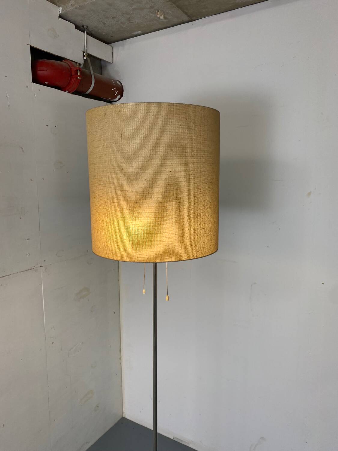 Mid-Century Modernist Steel and Fabric Floor Lamp by Hagoort, 1950s