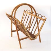 Rattan magazine rack