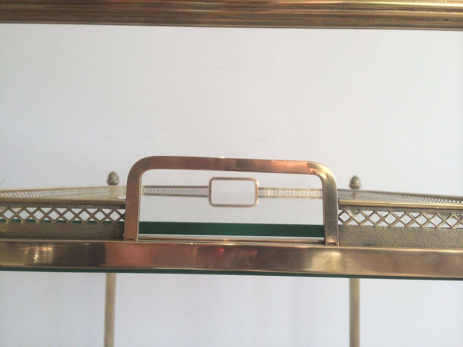 Table Roulante Néoclassique en Laiton de la Maison Baguès.