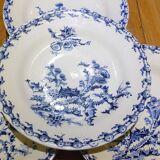 4 assiettes plates Gien service Chardons