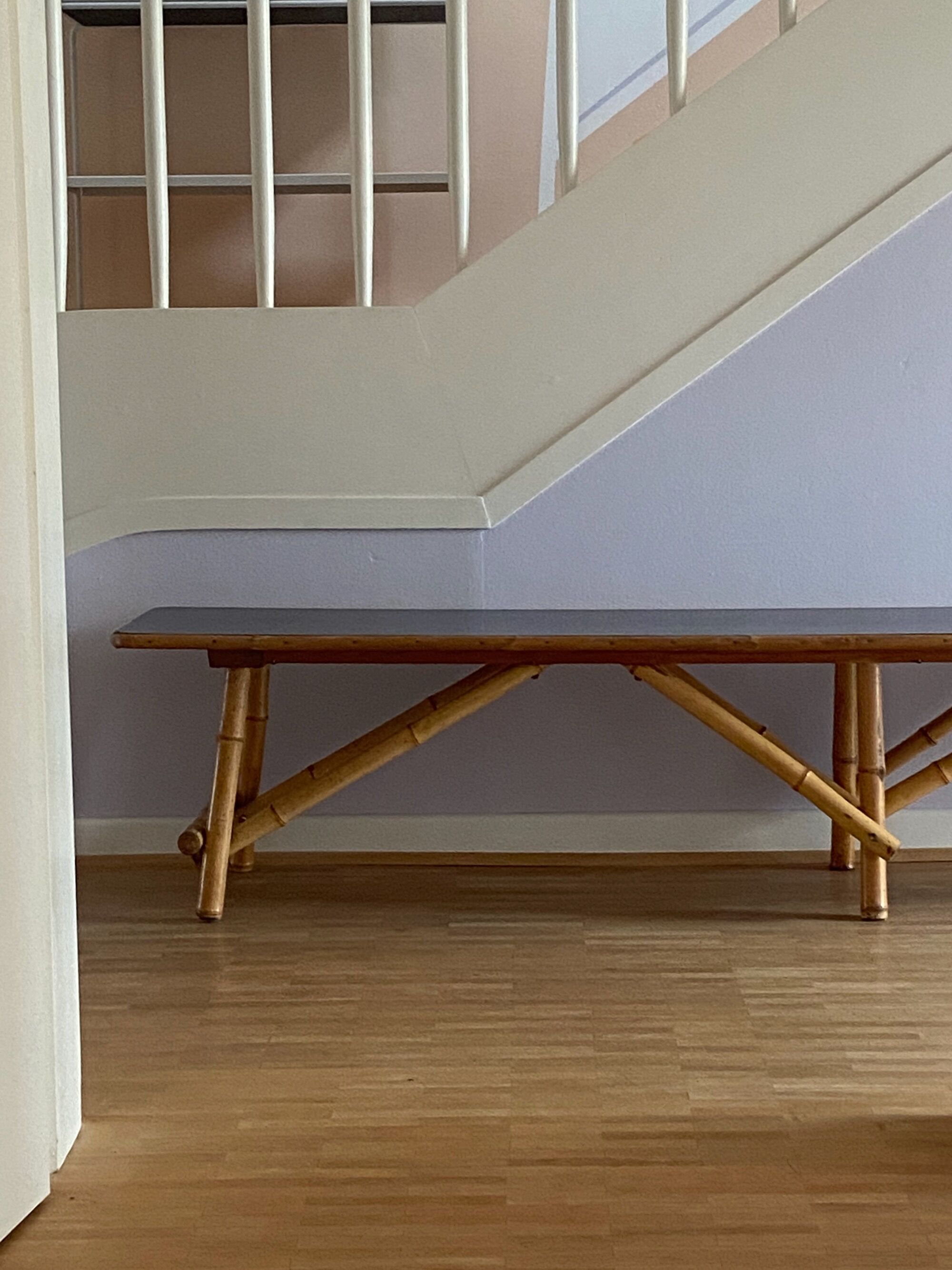 1950's bamboo flower bench